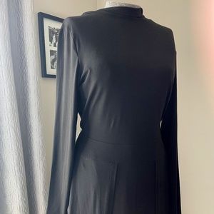 Black mock neck long sleeve jumpsuit Size L